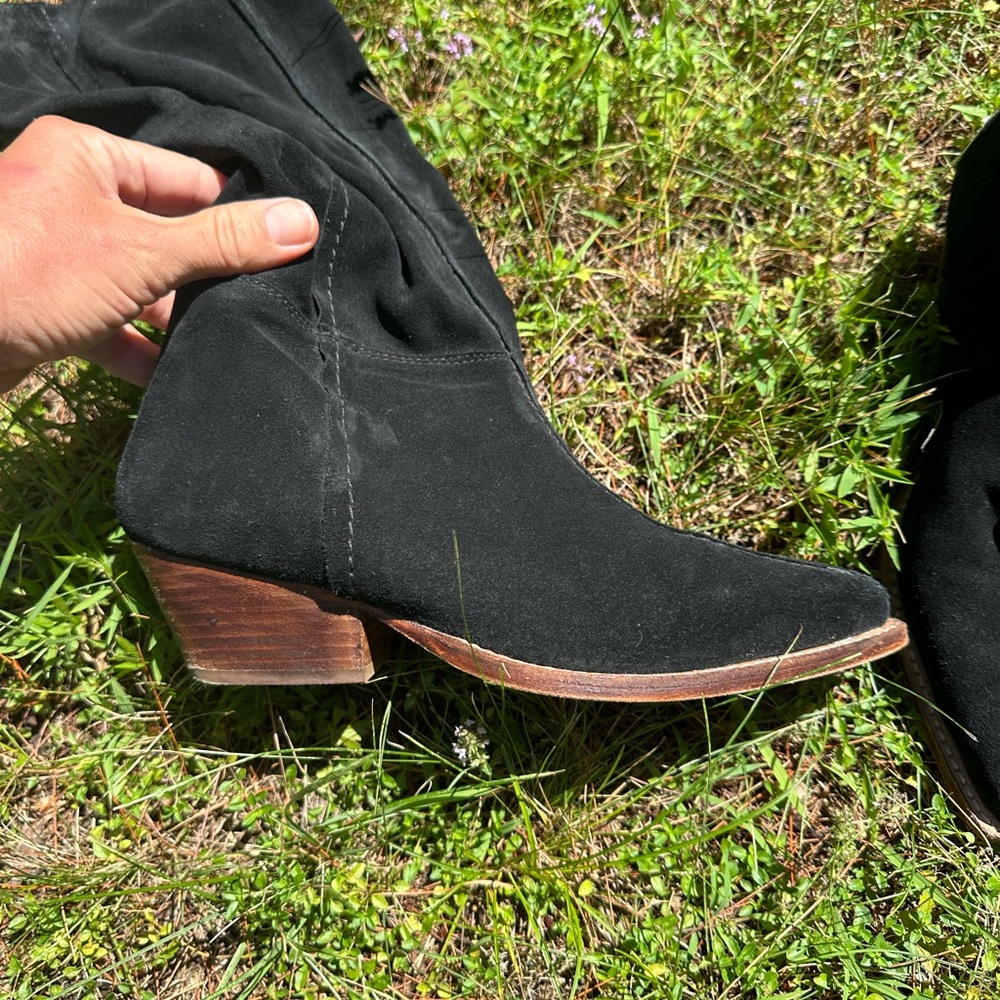 Black Suede Women's Boots
